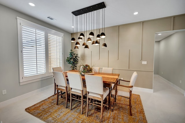 view of dining room