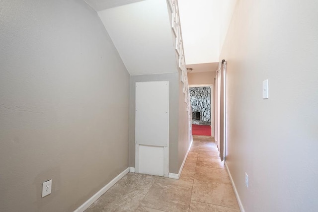 hallway with baseboards