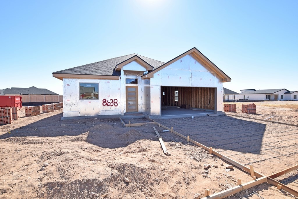 view of unfinished property