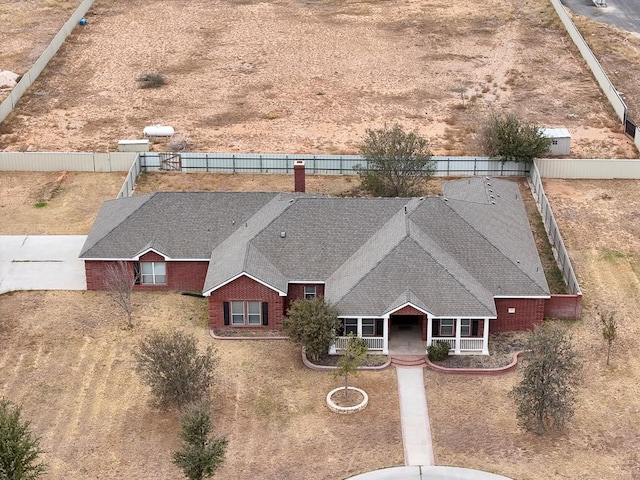 birds eye view of property