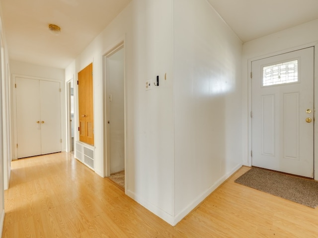 entryway featuring light wood-type flooring