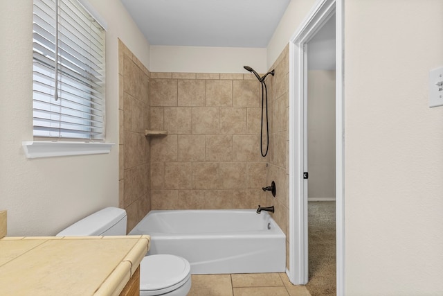 4906 Crista Ln, Midland, TX 79707 - bathroom featuring tile patterned flooring, vanity, and washtub / shower combination