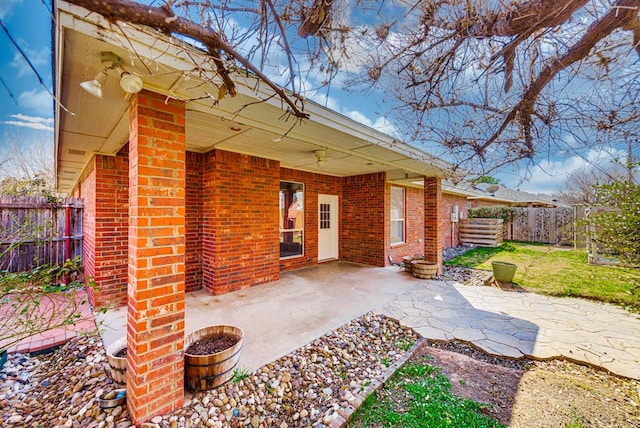 view of patio / terrace with fence