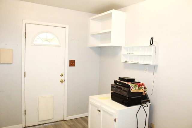 entryway featuring light hardwood / wood-style floors