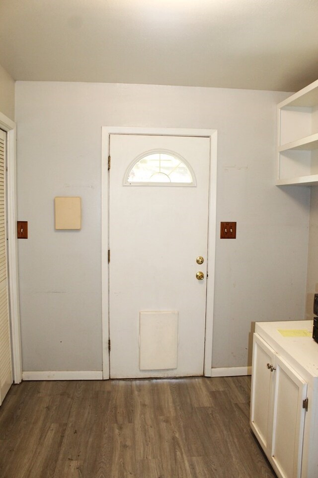 interior space featuring dark hardwood / wood-style floors