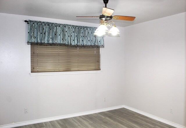 spare room featuring hardwood / wood-style flooring