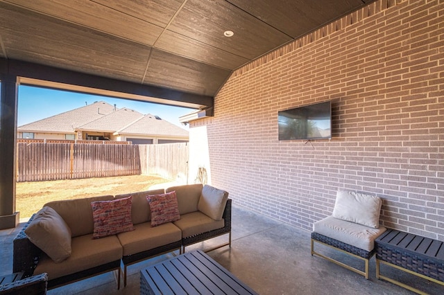 view of patio with outdoor lounge area