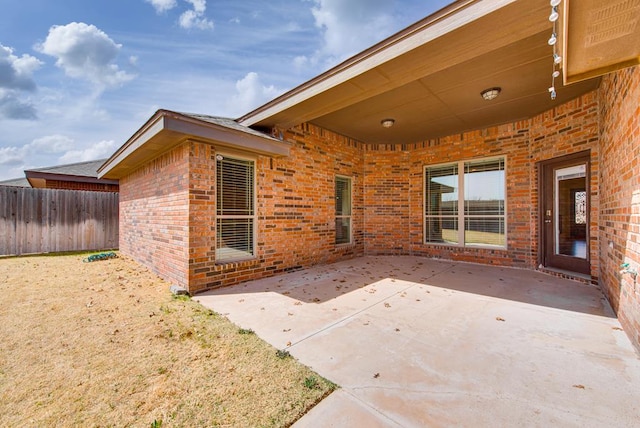 view of patio with fence