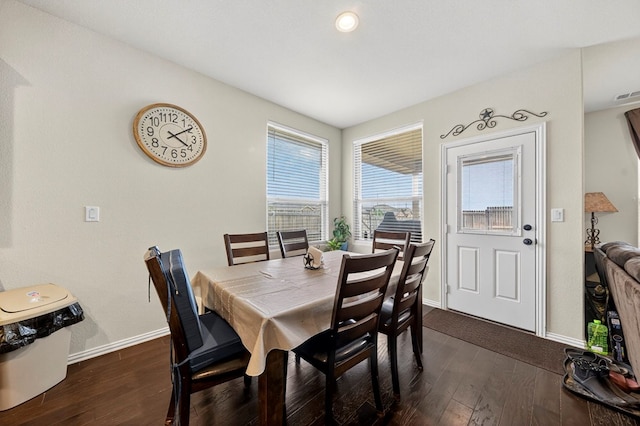 5001 Shadybrook Rd, Midland, TX 79705 - dining room with baseboards and dark wood-type flooring