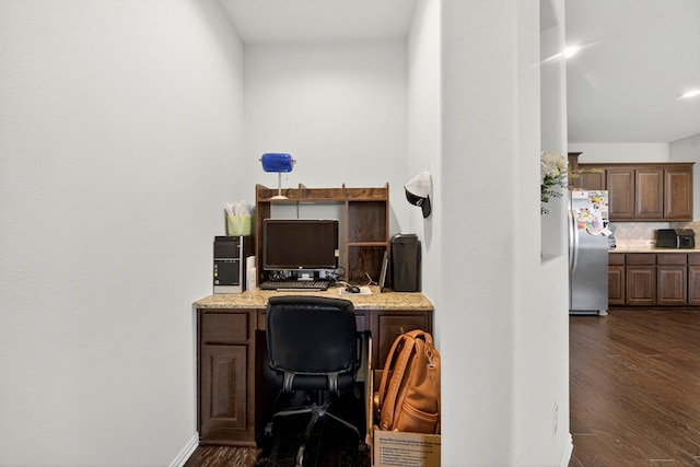 5001 Shadybrook Rd, Midland, TX 79705 - home office with dark wood-type flooring