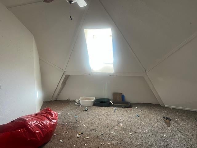 2508 22nd St, Snyder, TX 79549 - additional living space with lofted ceiling and a ceiling fan