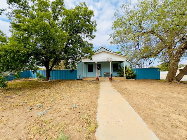 bungalow featuring a porch