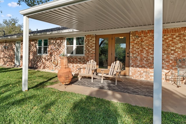 view of patio / terrace with french doors