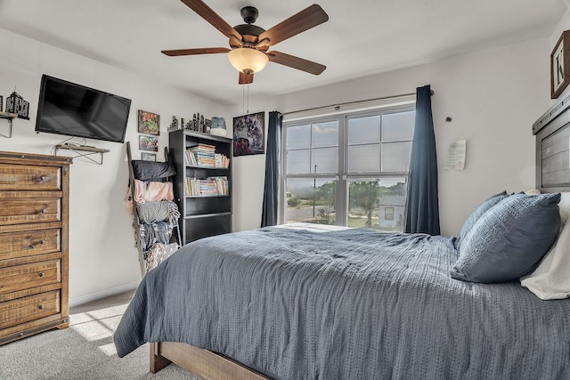 4107 Connally St, Big Spring, TX 79720 - carpeted bedroom featuring ceiling fan