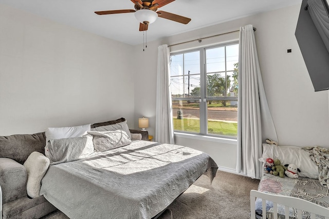 4107 Connally St, Big Spring, TX 79720 - carpeted bedroom featuring ceiling fan