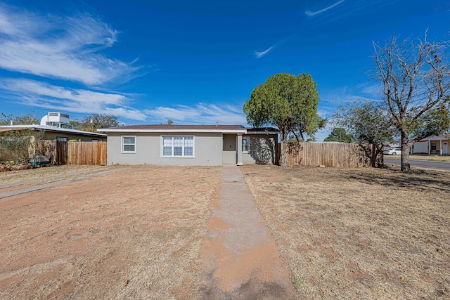 view of single story home