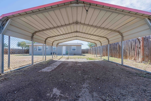 view of car parking with a carport