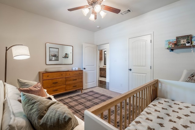 5607 Camino Reale, Midland, TX 79707 - carpeted bedroom featuring baseboards and ceiling fan