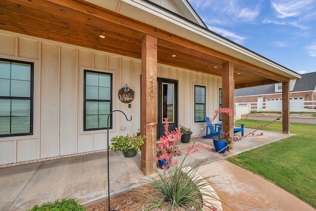 view of patio / terrace featuring covered porch