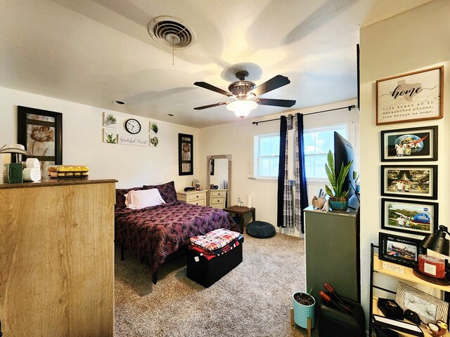 2824 Cimmaron Ave, Midland, TX 79705 - carpeted bedroom with ceiling fan