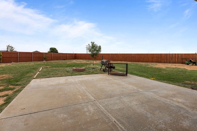 1306 Randolph Ln, Midland, TX 79705 - view of patio / terrace featuring a fire pit