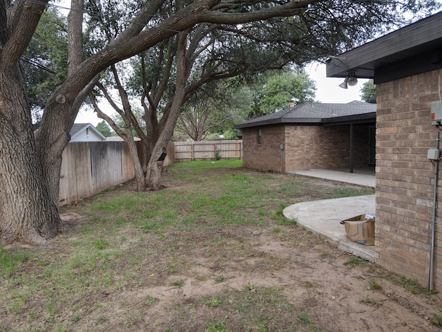 view of yard featuring a patio area