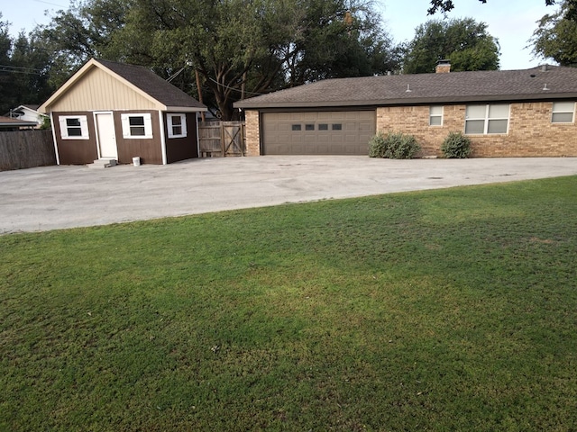 exterior space with a front yard