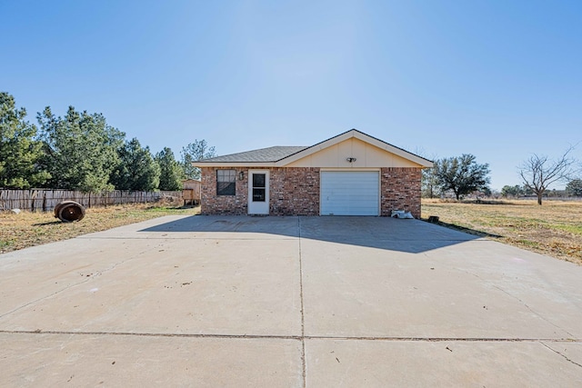 view of front of home featuring a garage