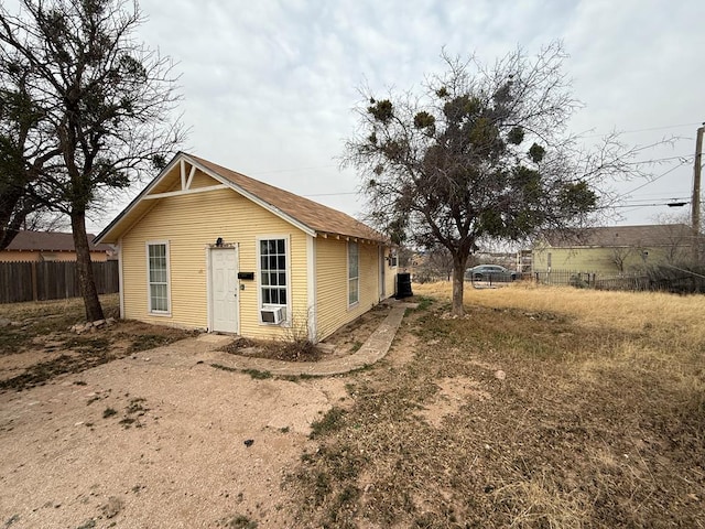 exterior space featuring fence