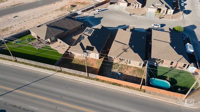 aerial view with a residential view