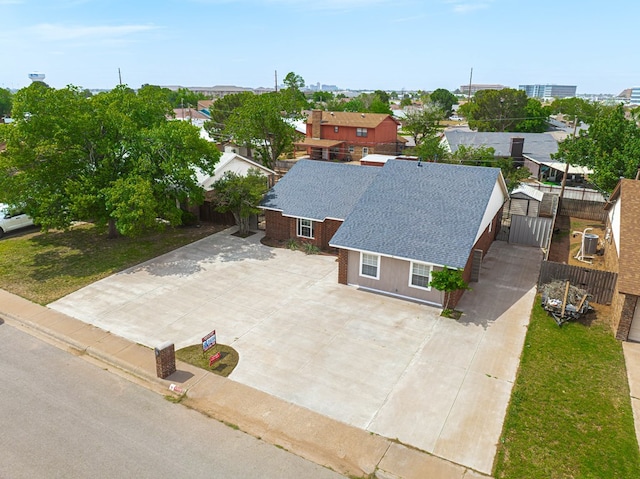 aerial perspective of suburban area