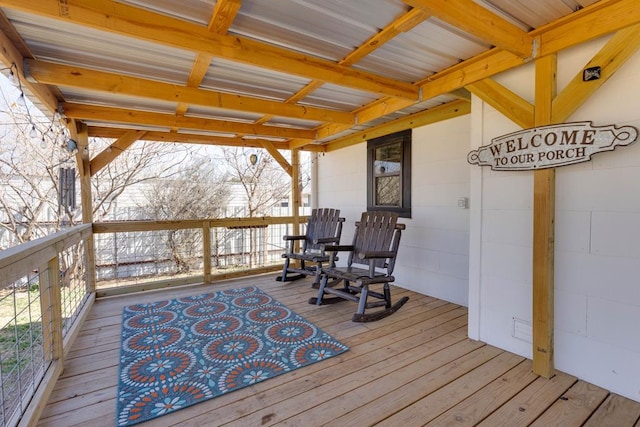 view of wooden deck