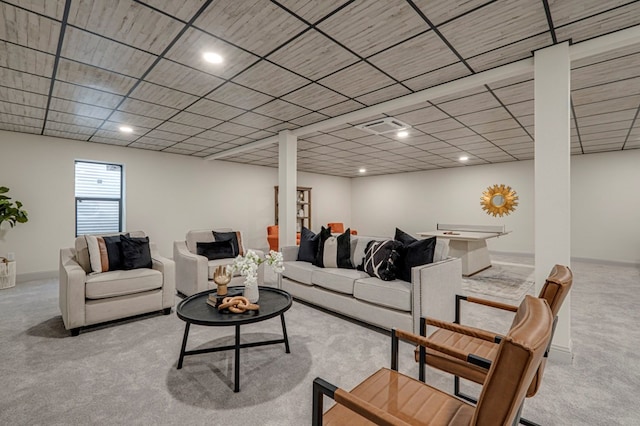 view of carpeted living room