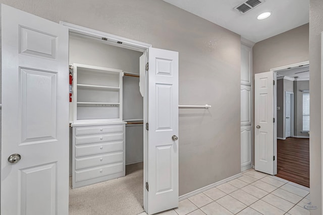 closet with visible vents