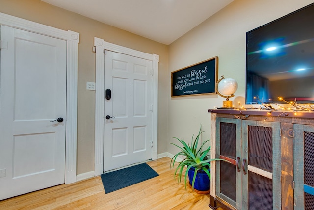 entryway featuring hardwood / wood-style floors