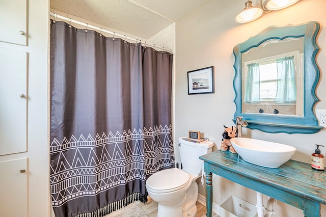 bathroom with sink and toilet