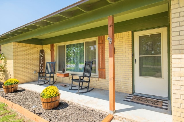 view of patio featuring covered porch