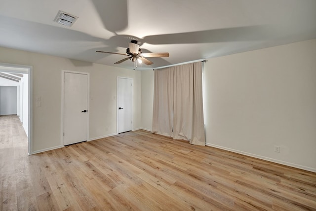 2408 Goddard Ct, Midland, TX 79705 - unfurnished bedroom featuring light wood-style flooring and a ceiling fan