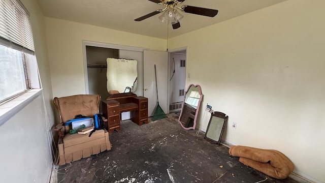 3603 Sinclair Ave, Midland, TX 79707 - sitting room featuring ceiling fan