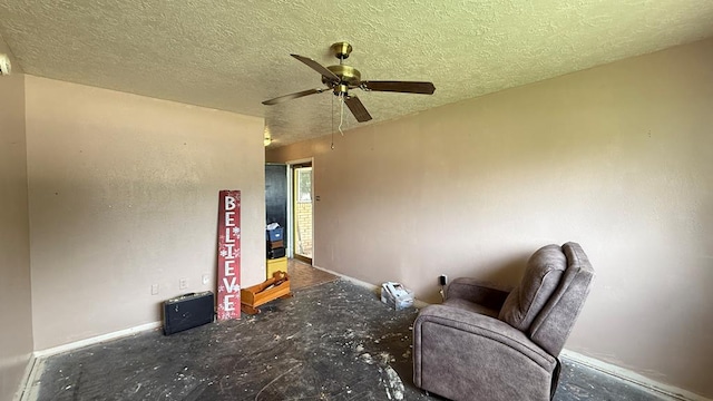 3603 Sinclair Ave, Midland, TX 79707 - unfurnished room with a ceiling fan and a textured ceiling