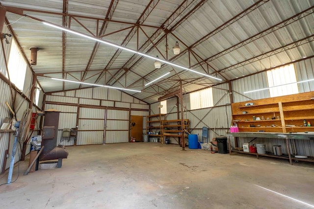 2950 Ranch Road 33, Big Spring, TX 79720 - garage with metal wall and a workshop area