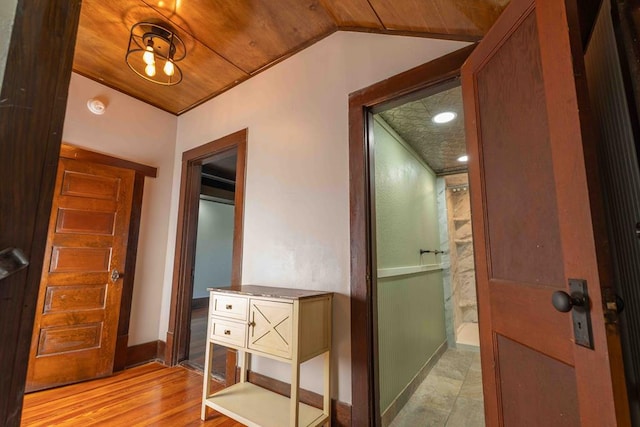 2950 Ranch Road 33, Big Spring, TX 79720 - hallway with vaulted ceiling and wooden ceiling