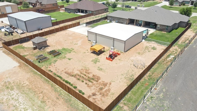 aerial view with a residential view