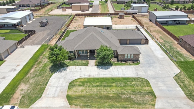 drone / aerial view with a residential view