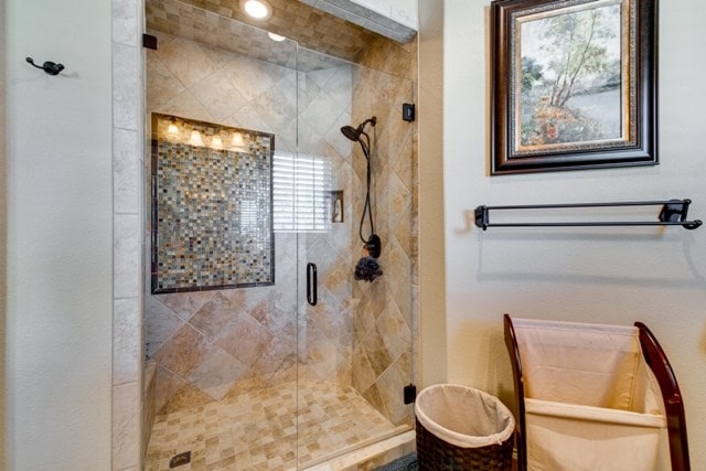 bathroom with walk in shower