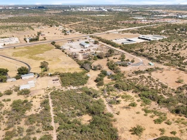 aerial view featuring a rural view