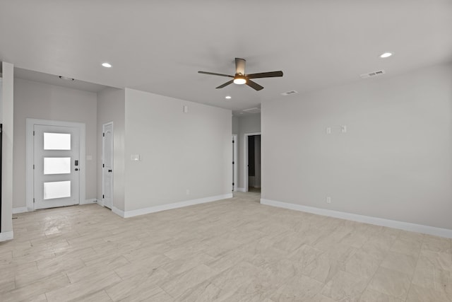 2710 Beachwood St, Midland, TX 79706 - spare room with a ceiling fan, recessed lighting, and baseboards