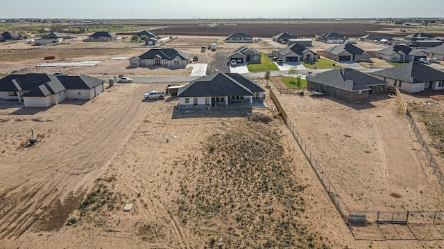 bird's eye view featuring a residential view