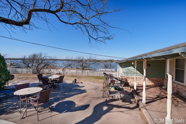 2185 Hillside, San Angelo, TX 76904 - view of patio with fence and outdoor dining space