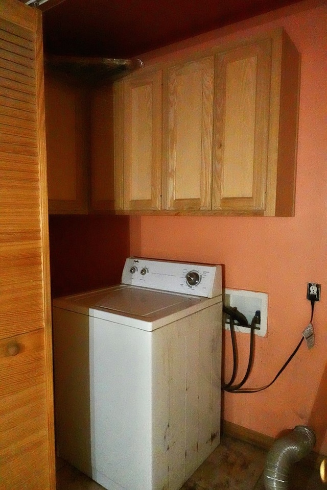 laundry room with washer / dryer and cabinet space